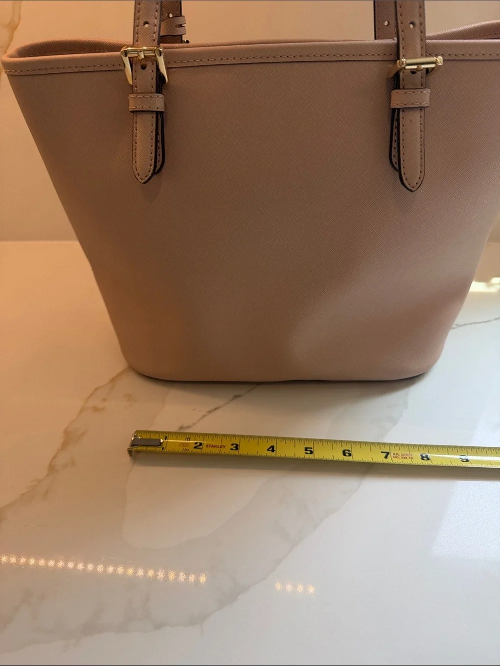 Michael Kors Jet Set Medium Saffiano Leather Snap Pocket Tote Bag
